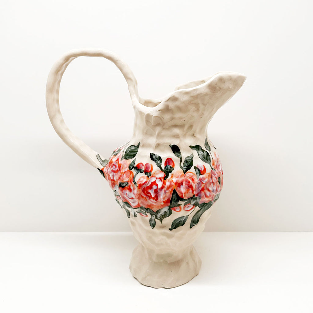 Red Carnation Pitcher / Vase