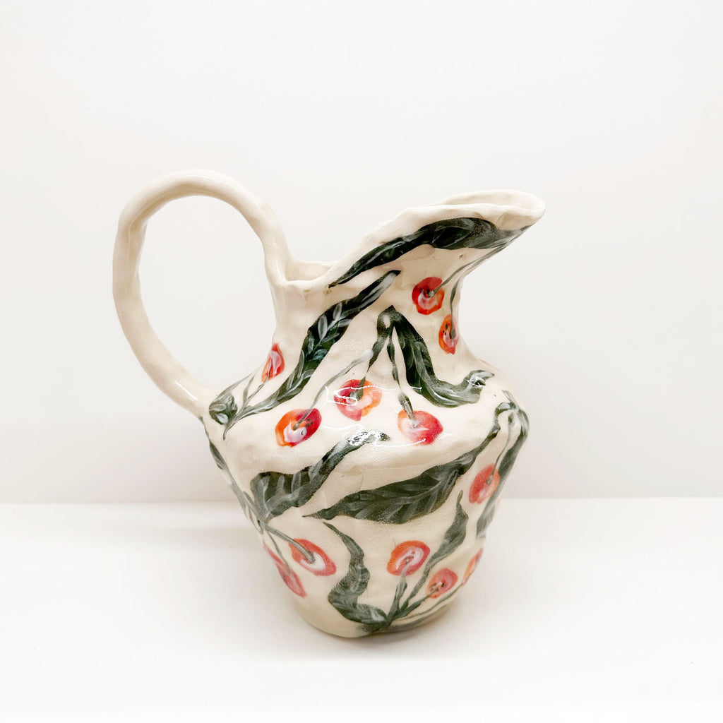 Cherries Pitcher / Vase