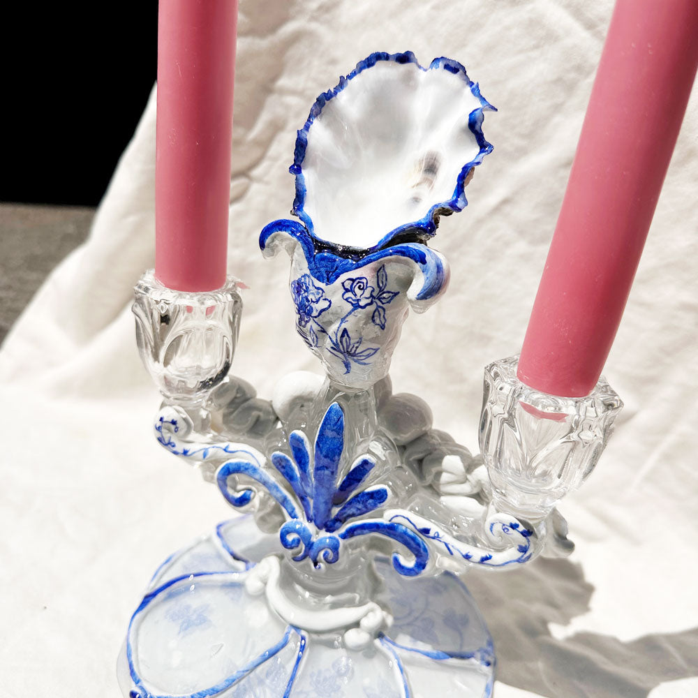 Shell Glass Candle Holder