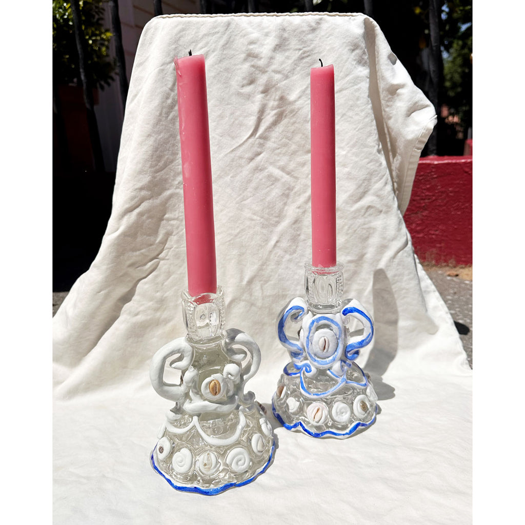 Shell Glass Candle Holder