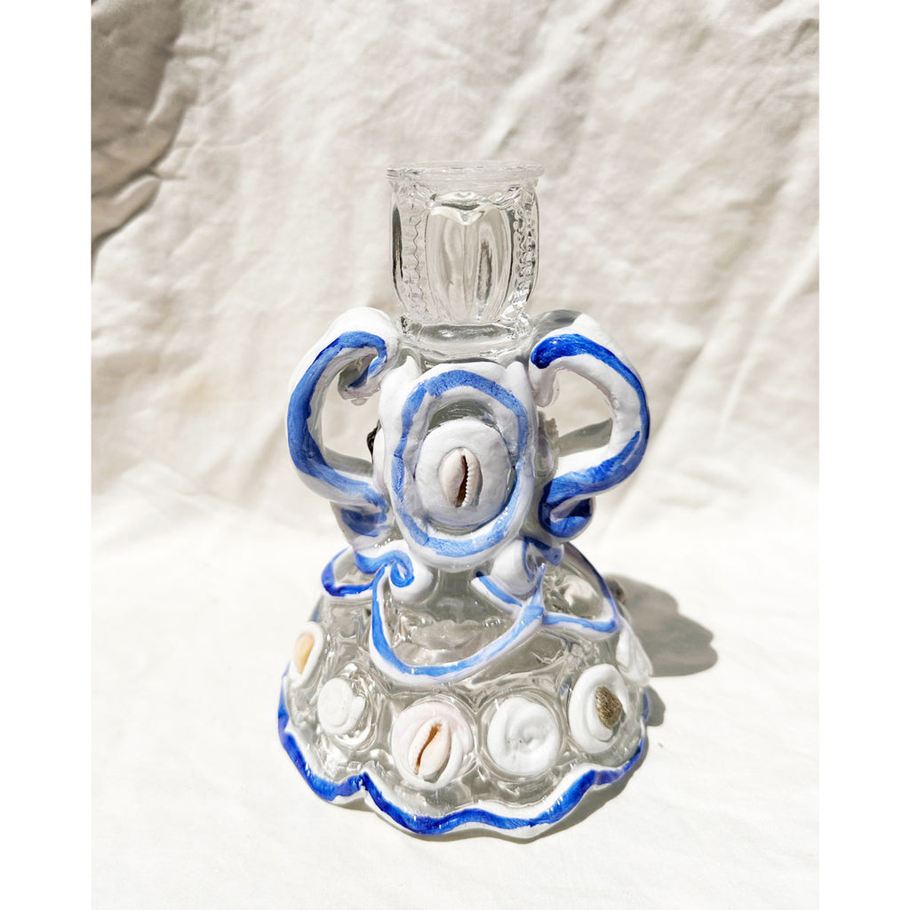 Shell Glass Candle Holder