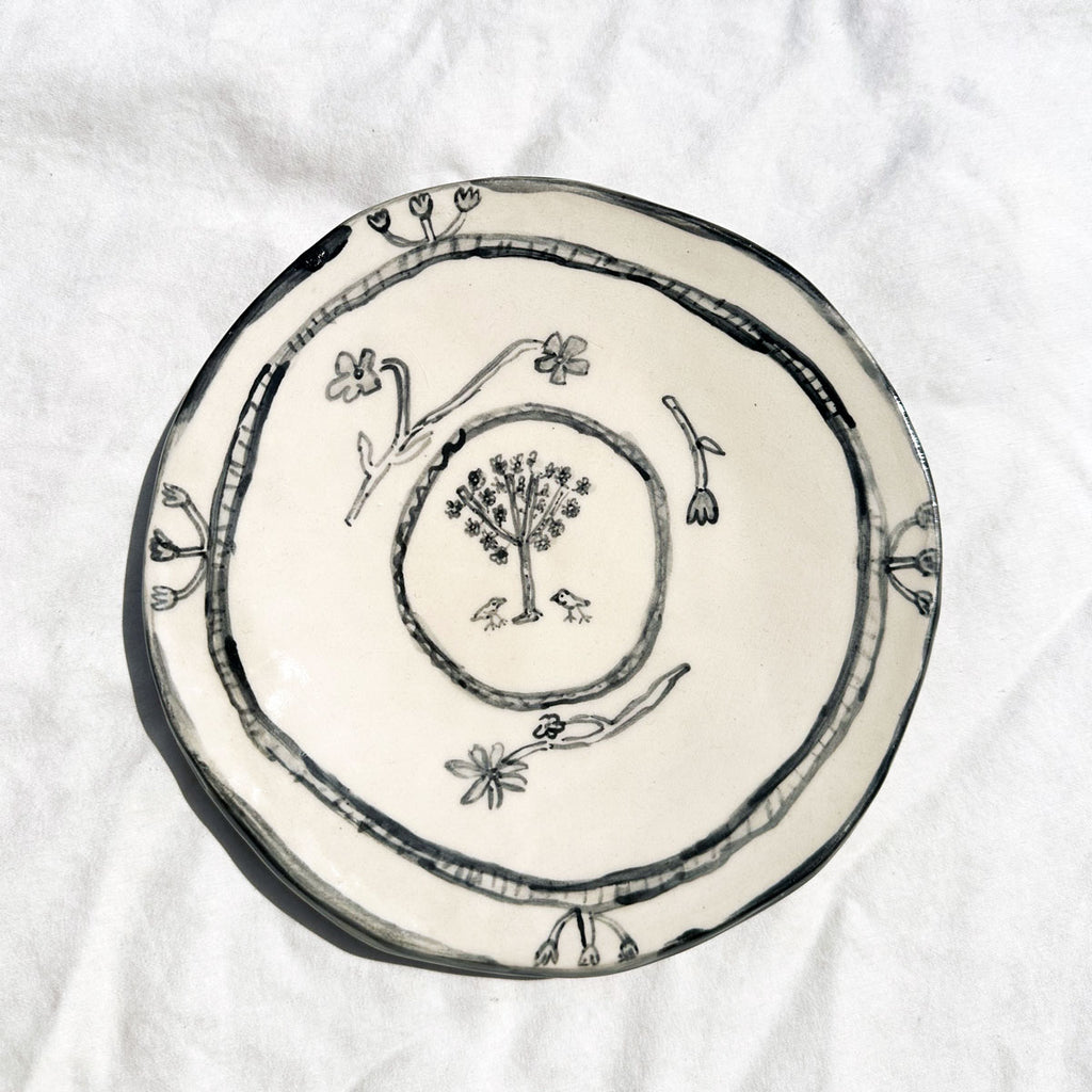 Hand-Painted Scenic Dish, 5.5"