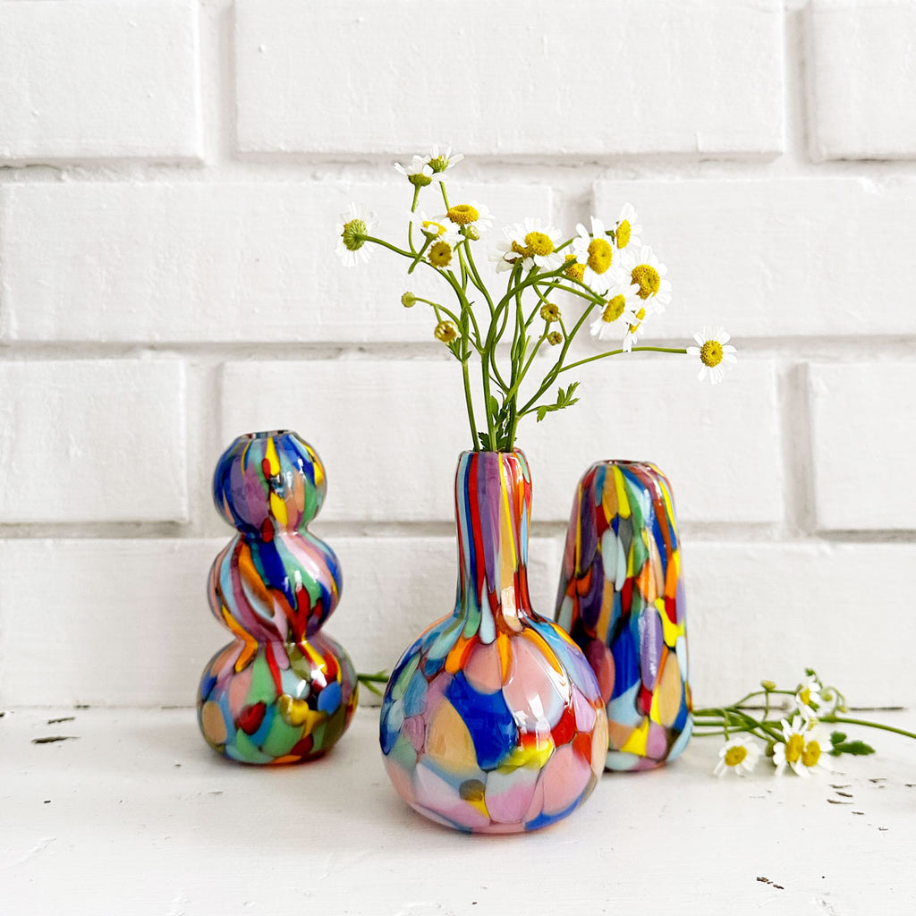 Mini Glass Vase, Rainbow