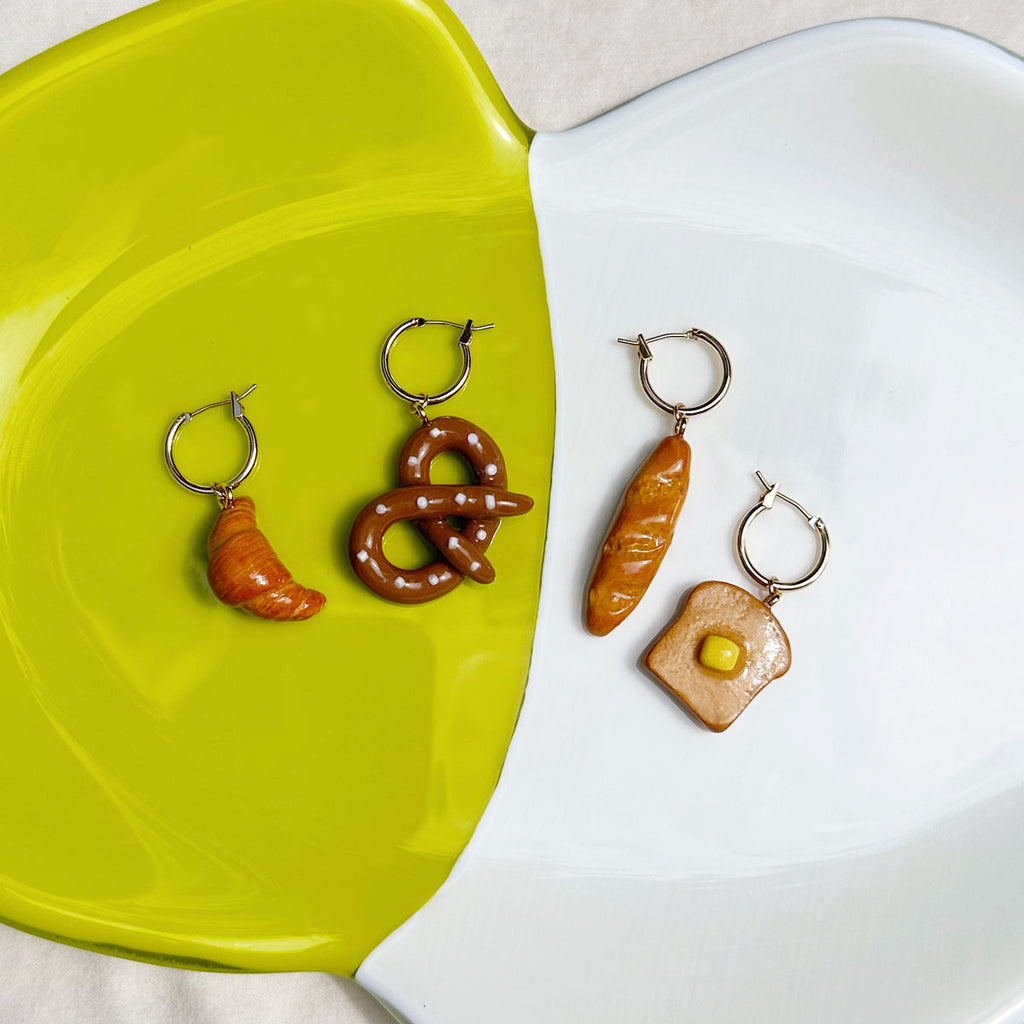 Mixed Bread Charms Hoop Earring Pack
