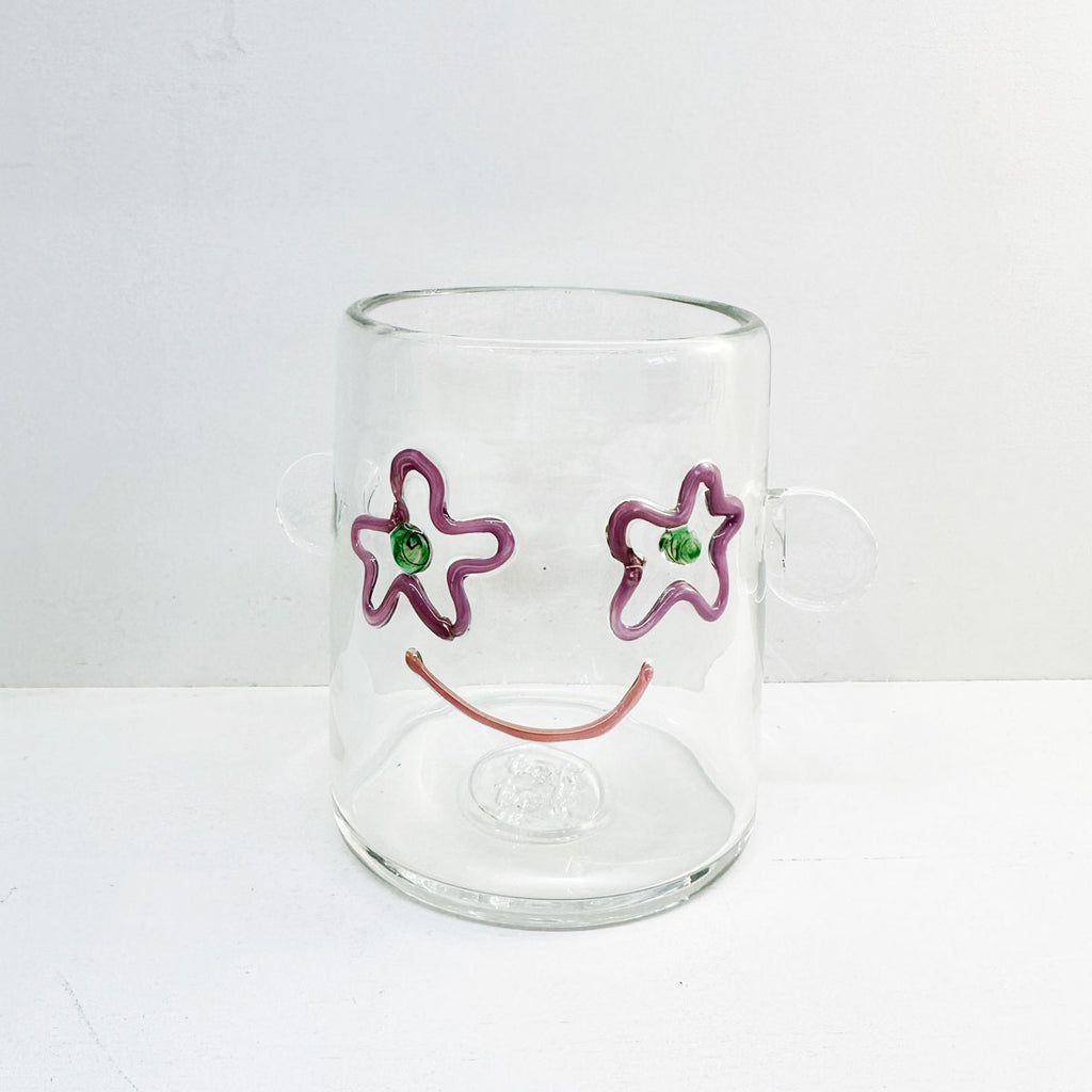 Daisy Face Glass Cup