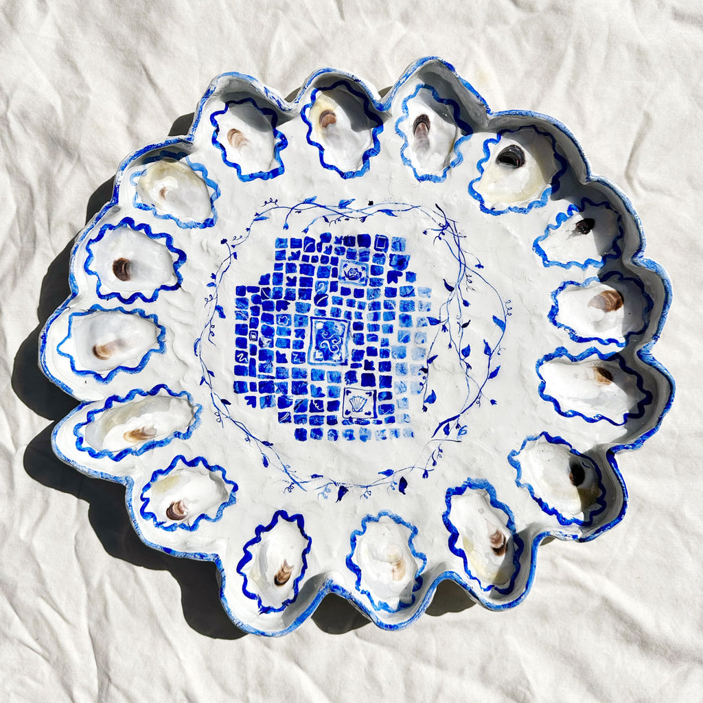 Scalloped Shell Offering Tray, Tiles