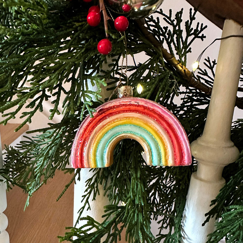 Glass Rainbow Ornament