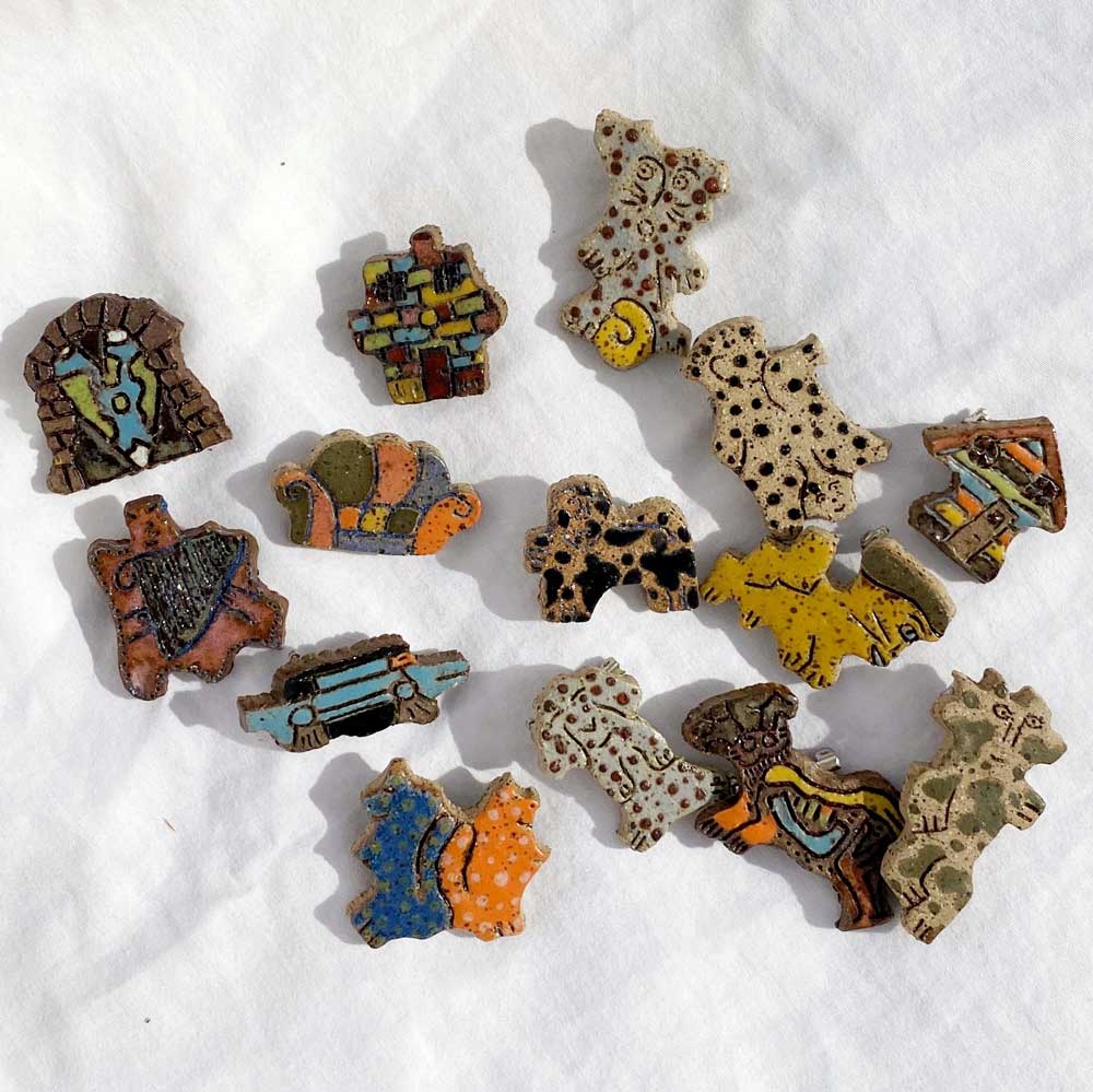 Stoneware Pins