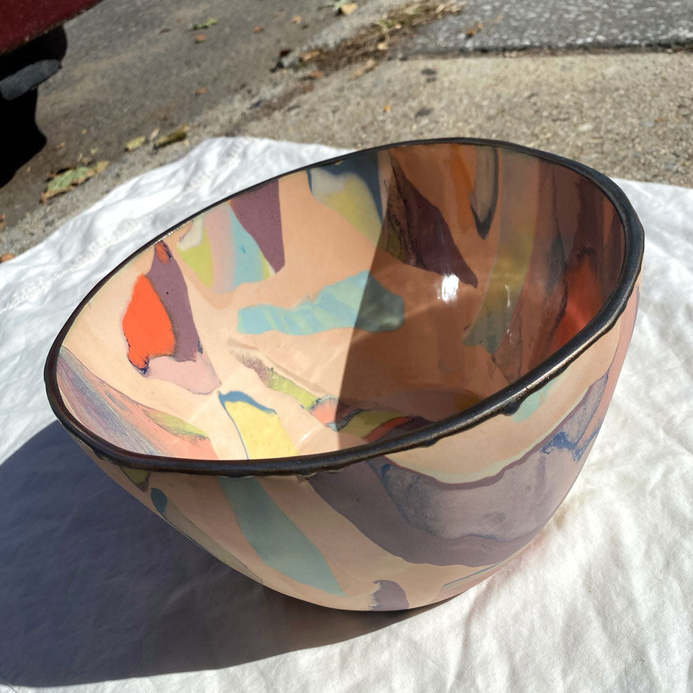 Nerikomi Ceramic Serving Bowl