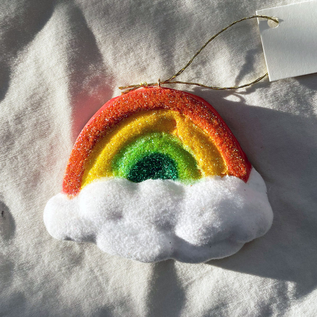 Rainbow Clay Ornament