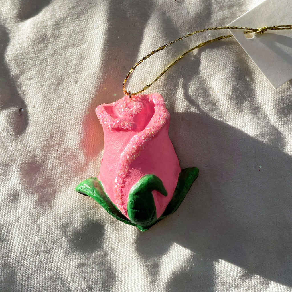 Rosebud Clay Ornament
