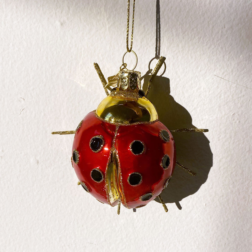 Glass Ladybug Ornament