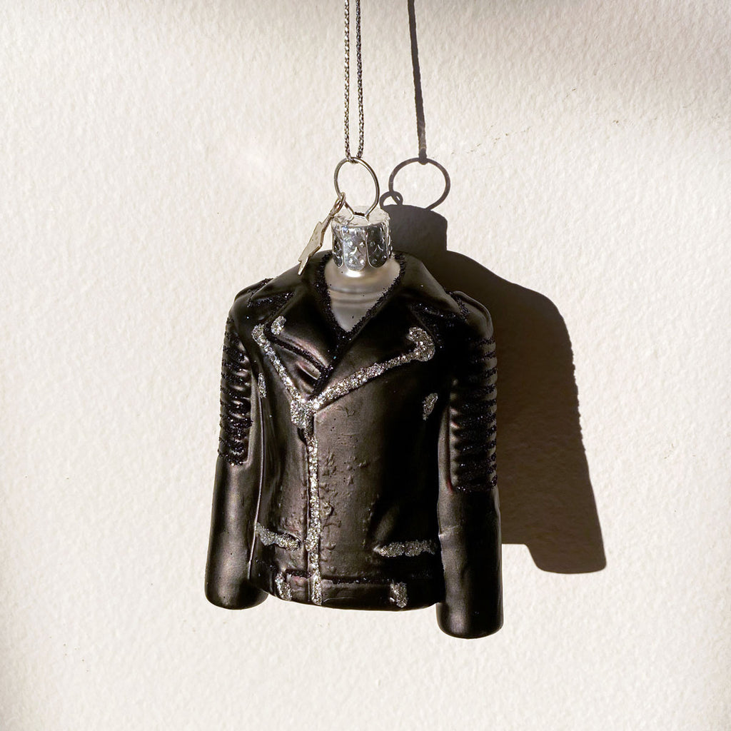 Glass Leather Jacket Ornament