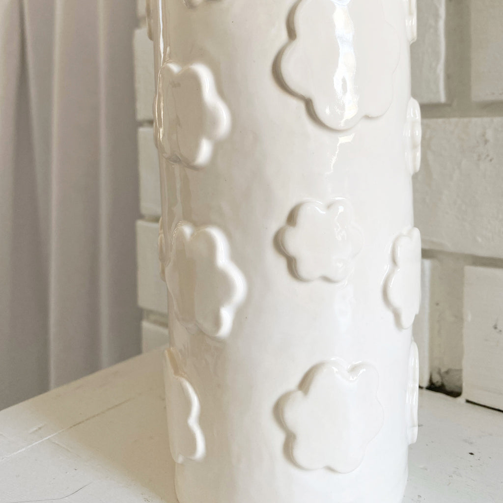 White Flower Vase/Utensil Holder